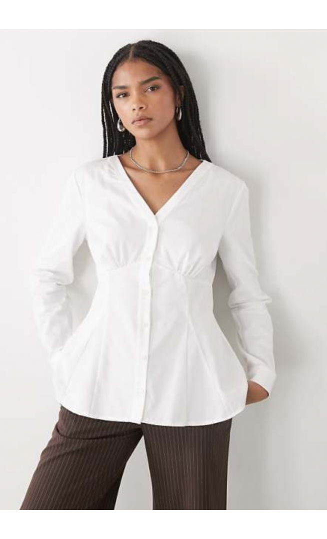 Reclaimed Vintage cinched in shirt with seam details