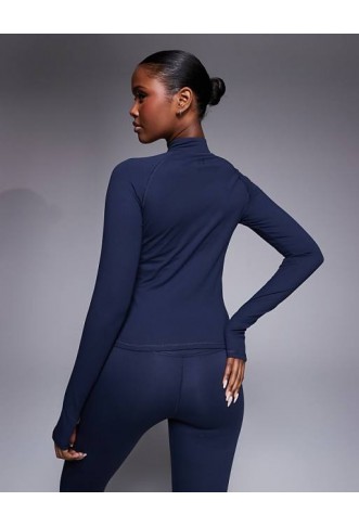 4505 Icon soft touch zip up studio long sleeve top