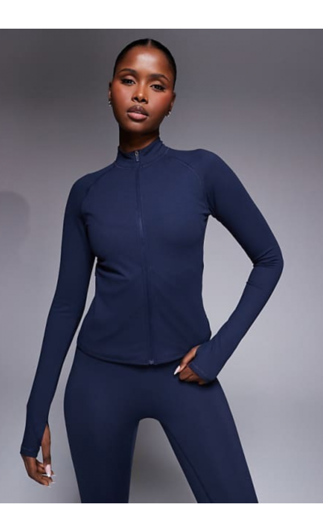 4505 Icon soft touch zip up studio long sleeve top