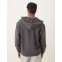 ASOS DESIGN  relaxed fit zip through hoodie in grey