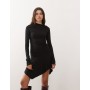 Weekday  long sleeve mini dress in black