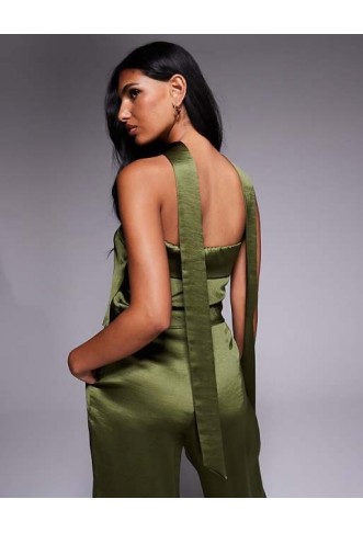 TFNC bandeau top with neck scarf detail