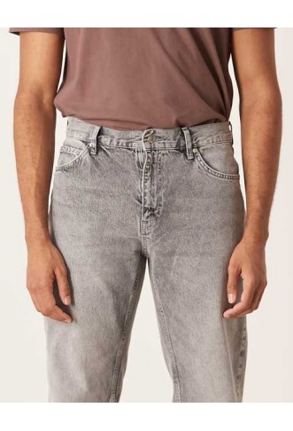 ASOS DESIGN straight leg jeans in heavy grey wash