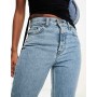 ASOS DESIGN mid rise straight jeans in vintage lightwash