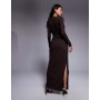 ASOS DESIGN soft touch long sleeve maxi dress