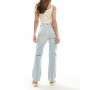 ASOS DESIGN 90s straight jeans in pale wash with rips