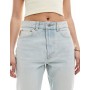 ASOS DESIGN 90s straight jeans in pale wash with rips