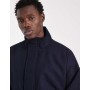 ASOS DESIGN wool look track jacket in navy
