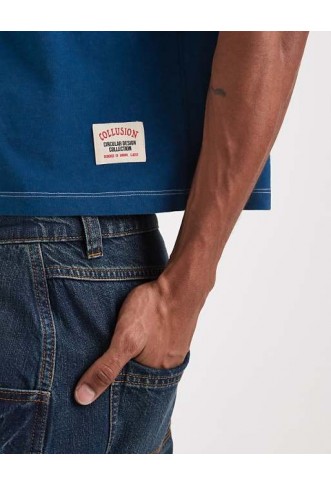 COLLUSION Circular Design  raglan t-shirt