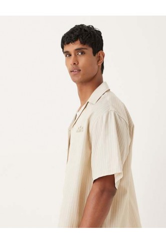 ASOS DESIGN oversized revere shirt with embroidery