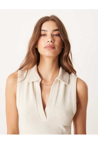 ASOS DESIGN boucle collared tennis mini dress