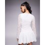 ASOS DESIGN lace flute sleeve mini dress