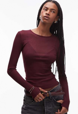 ASOS DESIGN semi sheer...