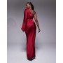 JLUXLABEL Femme satin maxi dress in red