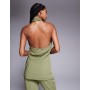 ASOS DESIGN tailored halterneck waistcoat co-ord