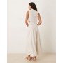 ASOS DESIGN high neck linen midaxi dress