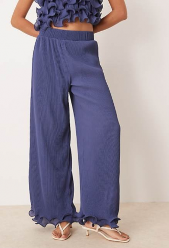 YAS frill trim trouser...