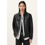 Allsaints Luck leather jacket in black - BLACK