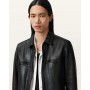 Allsaints Luck leather jacket in black - BLACK