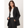 Mango Capsule collarless blazer co-ord in black