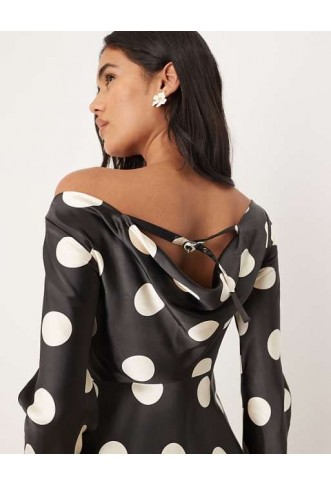 Free People Tigre printed mini dress in black combo