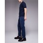 ASOS DESIGN tapered jeans in vintage dark wash blue