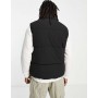 Bershka puffer gilet in black