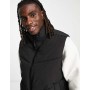 Bershka puffer gilet in black