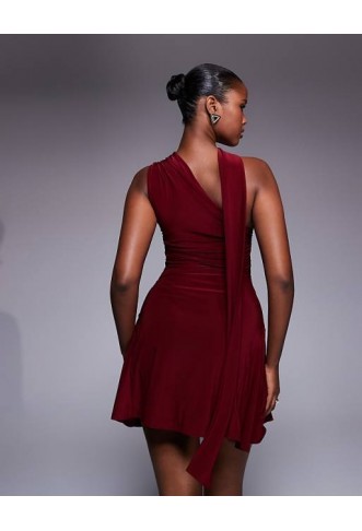 Kaiia exclusive double layered slinky mini dress