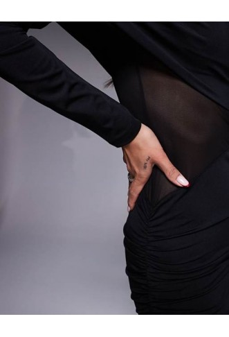 ASOS DESIGN asymmetric one shoulder maxi dress