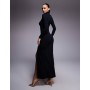 ASOS DESIGN extreme thigh split maxi Dress