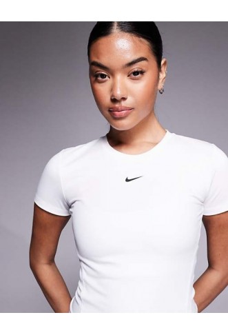 Nike One Training fitted t-shirt in white