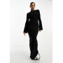 ASOS DESIGN low back maxi dress with angel sleeves