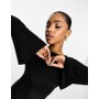 ASOS DESIGN low back maxi dress with angel sleeves
