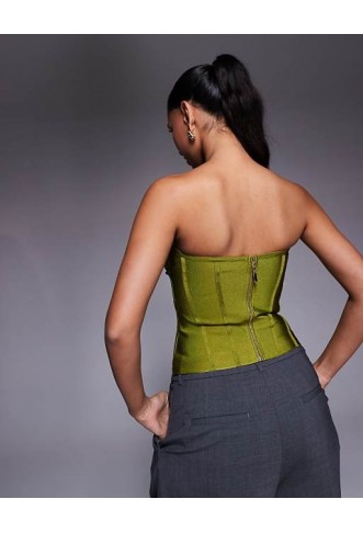 ASOS DESIGN bandage bust cup strapless corset top