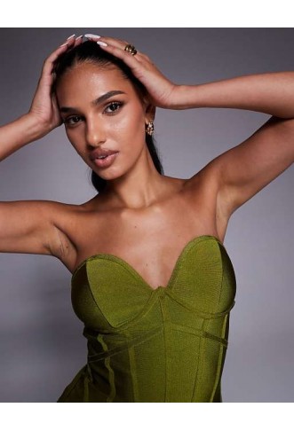 ASOS DESIGN bandage bust cup strapless corset top
