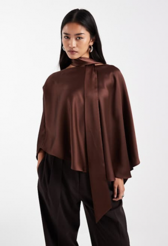 ASOS DESIGN chiffon double...