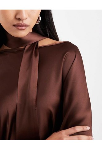ASOS DESIGN chiffon double layer cape top