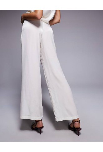 ASOS DESIGN satin straight leg co-ord trouser