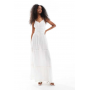 Wednesday's Girl tiered maxi cami dress in white