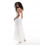 Wednesday's Girl tiered maxi cami dress in white