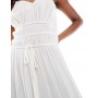 Wednesday's Girl tiered maxi cami dress in white