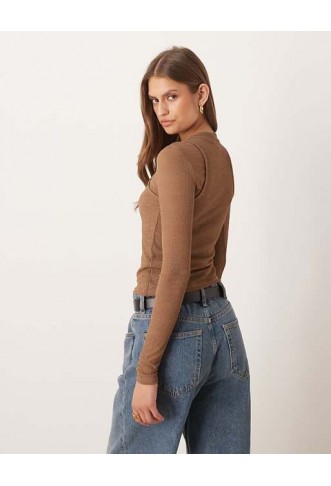 ASOS DESIGN double layer long sleeve top