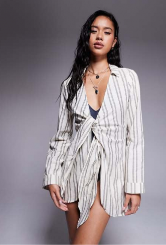 ASOS DESIGN tie front beach...