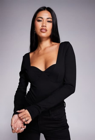 ASOS DESIGN cupped long...