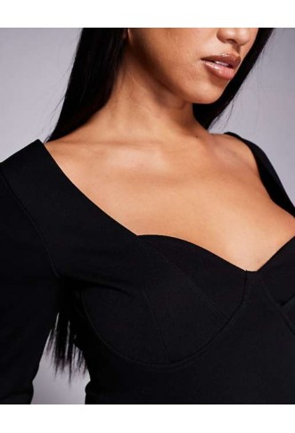 ASOS DESIGN cupped long sleeve bodysuit