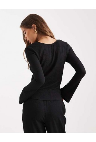 Vero Moda textured jersey bell sleeve top co-ord