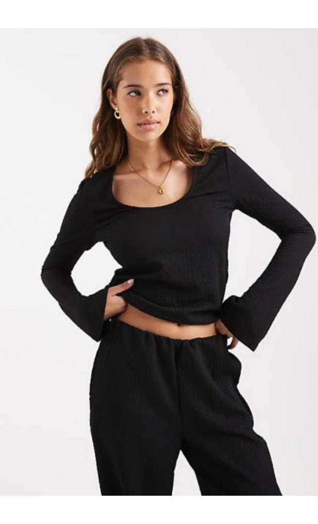 Vero Moda textured jersey bell sleeve top co-ord