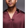 ASOS DESIGN boxy oversized overhead satin shirt