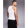 4505 Icon seamless rib slim fit vest in white